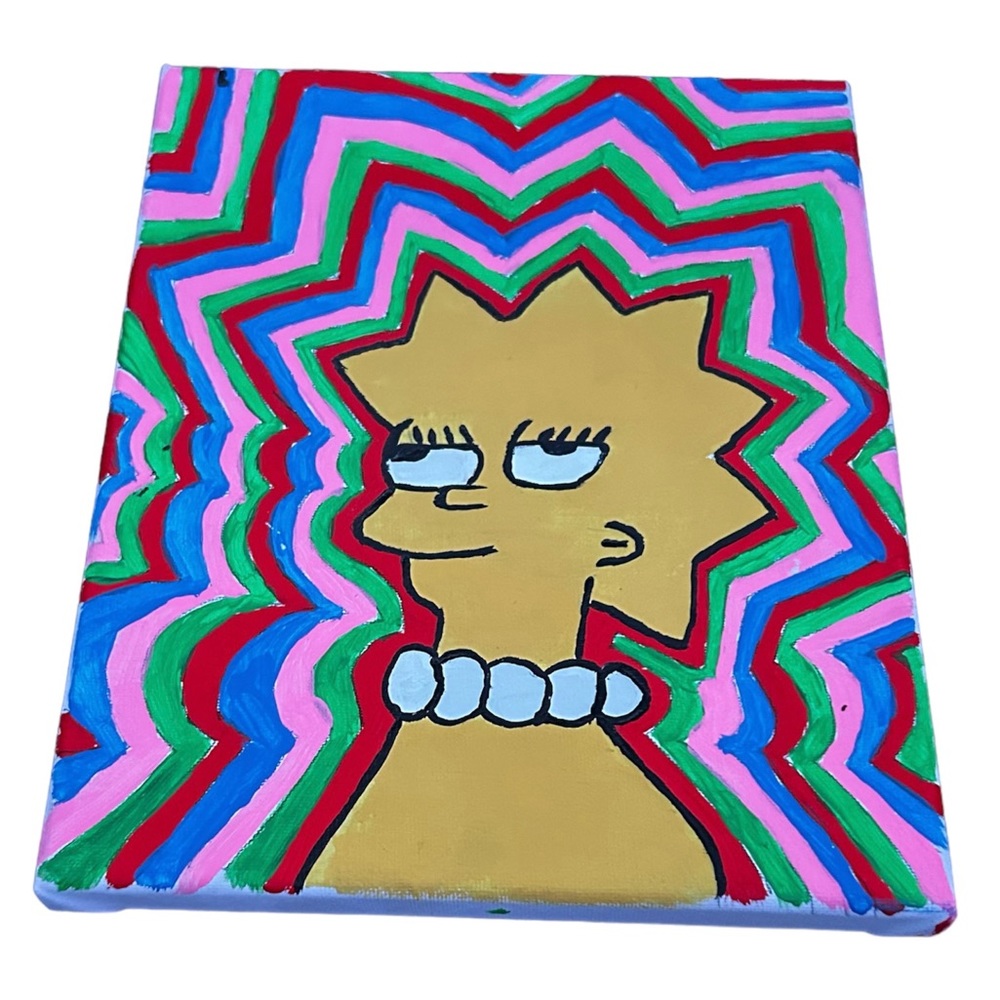 Hand-Crafted Lisa Simpson Painting